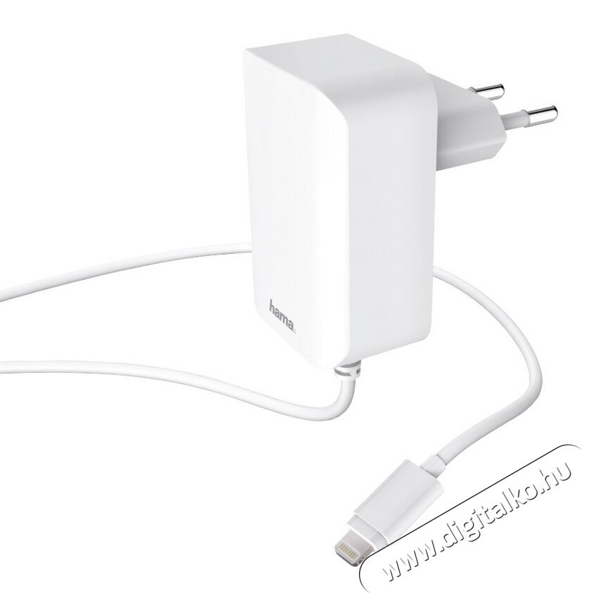Hama hálózati töltő iPad/iPhone/iPod Lightning 2,4A - fehér (178304) Mobil / Kommunikáció / Smart - Mobiltelefon kiegészítő / tok - Hálózati-, autós töltő - 350529