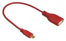 Hama Micro USB-OTG adapter (135707) - piros Mobil / Kommunikáció / Smart - Mobiltelefon kiegészítő / tok - Kábel / átalakító - 319853