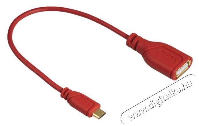 Hama Micro USB-OTG adapter (135707) - piros Mobil / Kommunikáció / Smart - Mobiltelefon kiegészítő / tok - Kábel / átalakító - 319853