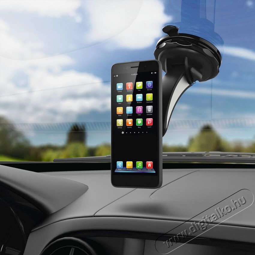 Hama Magnet Alu univerzális mobiltelefon autós tartó (178245) - fekete Mobil / Kommunikáció / Smart - Mobiltelefon kiegészítő / tok - Tartó / rögzítő / állvány - 335581