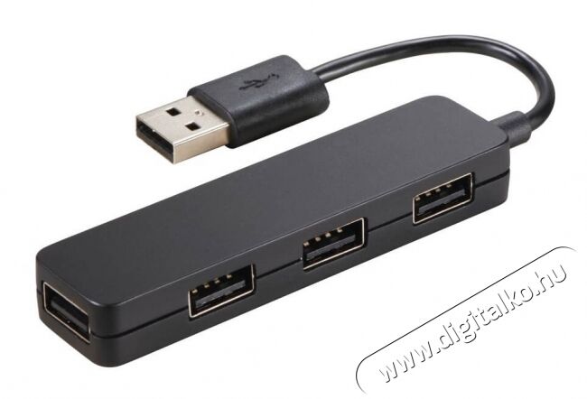Hama Slim USB 2.0 HUB (12324) Iroda és számítástechnika - Notebook kiegészítő - USB hub / elosztó - 340507