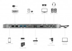 Hama USB-C dokkoló állomás (135761) Iroda és számítástechnika - Notebook kiegészítő - USB hub / elosztó - 360496