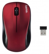 Hama AM-8100 vezeték nélküli egér (134939) - piros Iroda és számítástechnika - Egér - Vezeték nélküli egér - 315503