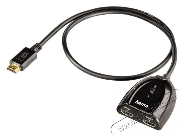 Hama HDMI átkapcsoló aranyozott, 2BE-1KI - 42553 Tv kiegészítők - Kábel / csatlakozó - Csatlakozó / elosztó / átalakító - 287287