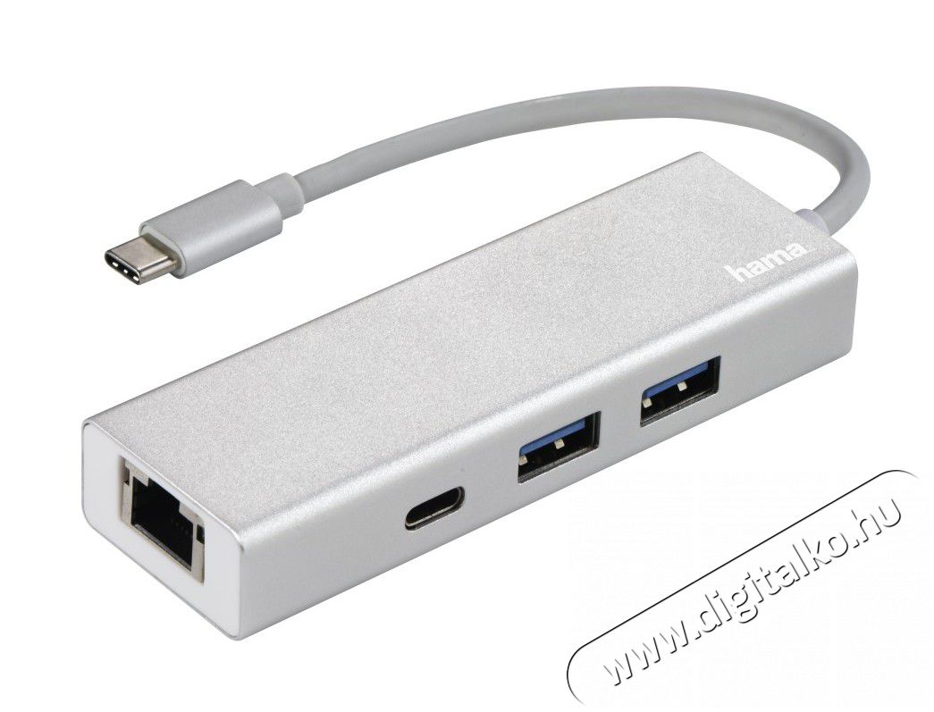 Hama USB 3.1 TYPE-C HUB (2 USB, 1 USB TYPE-C) +LAN - 135757 Iroda és számítástechnika - Notebook kiegészítő - USB hub / elosztó - 344503