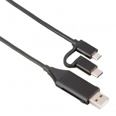 Hama 4in1 USB apa - USB-C + MicroUSB +OTG Adat és töltőkábel 1m - fekete (135745) Mobil / Kommunikáció / Smart - Mobiltelefon kiegészítő / tok - Kábel / átalakító - 344851