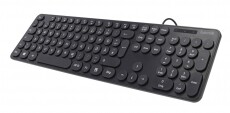 Hama KC-500 Retro USB billentyűzet (182674) - fekete Mobil / Kommunikáció / Smart - Tablet / E-book kiegészítő, tok - Billentyűzet - 351260
