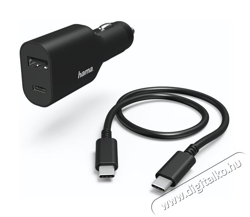 Hama PD USB Type-C autós töltő (54177) Mobil / Kommunikáció / Smart - Mobiltelefon kiegészítő / tok - Hálózati-, autós töltő - 340086