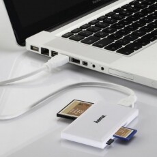 Hama USB 3.0 SUPERSPEED SLIM MULTI KÁRTYAOLVASÓ, FEHÉR,ÚJ - 181017 Memória kártya / Pendrive - Kártya olvasó - 342280