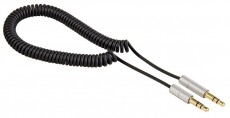 Hama Aluline 3,5mm jack összekötőkábel, spirál 0,26-1,0m - 80854 Tv kiegészítők - Kábel / csatlakozó - 3,5mm Jack kábel - 279321