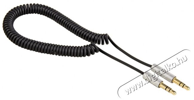 Hama Aluline 3,5mm jack összekötőkábel, spirál 0,26-1,0m - 80854 Tv kiegészítők - Kábel / csatlakozó - 3,5mm Jack kábel - 279321