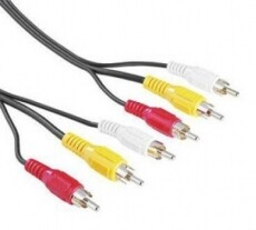 Hama 3RCA-3RCA AV összekötő kábel 2m - 43134 Tv kiegészítők - Kábel / csatlakozó - RCA kábel - 293652