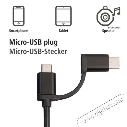 Hama 4in1 USB apa - USB-C + MicroUSB +OTG Adat és töltőkábel 1m - fekete (135745) Mobil / Kommunikáció / Smart - Mobiltelefon kiegészítő / tok - Kábel / átalakító - 344851