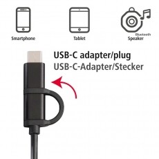 Hama 4in1 USB apa - USB-C + MicroUSB +OTG Adat és töltőkábel 1m - fekete (135745) Mobil / Kommunikáció / Smart - Mobiltelefon kiegészítő / tok - Kábel / átalakító - 344851