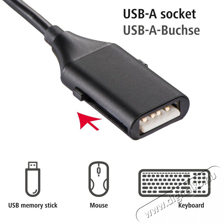 Hama 4in1 USB apa - USB-C + MicroUSB +OTG Adat és töltőkábel 1m - fekete (135745) Mobil / Kommunikáció / Smart - Mobiltelefon kiegészítő / tok - Kábel / átalakító - 344851
