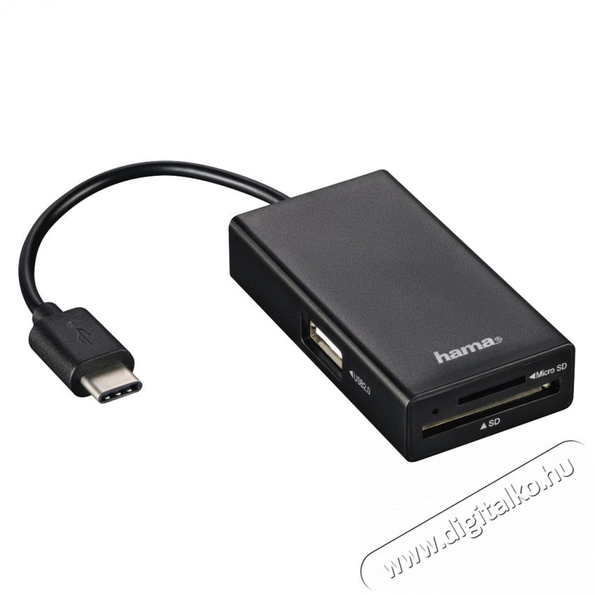 Hama USB TYPE-C KÁRTYAOLVASÓ,USB HUB,OTG ADAPTER KOMBÓ - 54144 Memória kártya / Pendrive - Kártya olvasó - 344504