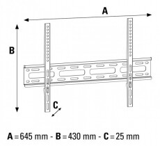 Hama falitartó, fix, 32"-65" 600X400 XL (108771) - fekete Tv kiegészítők - Fali tartó / konzol - Fali tv tartó - 304261