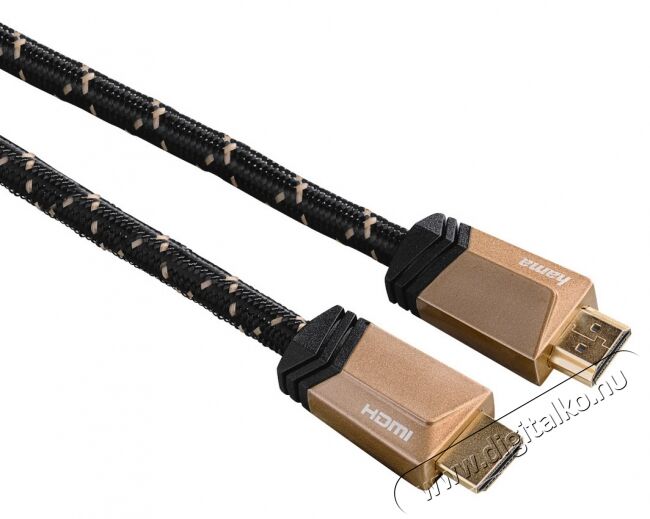 Hama PREMIUM Ultra HD High Speed HDMI kábel 2m (122186) Tv kiegészítők - Kábel / csatlakozó - Hdmi kábel - 359779