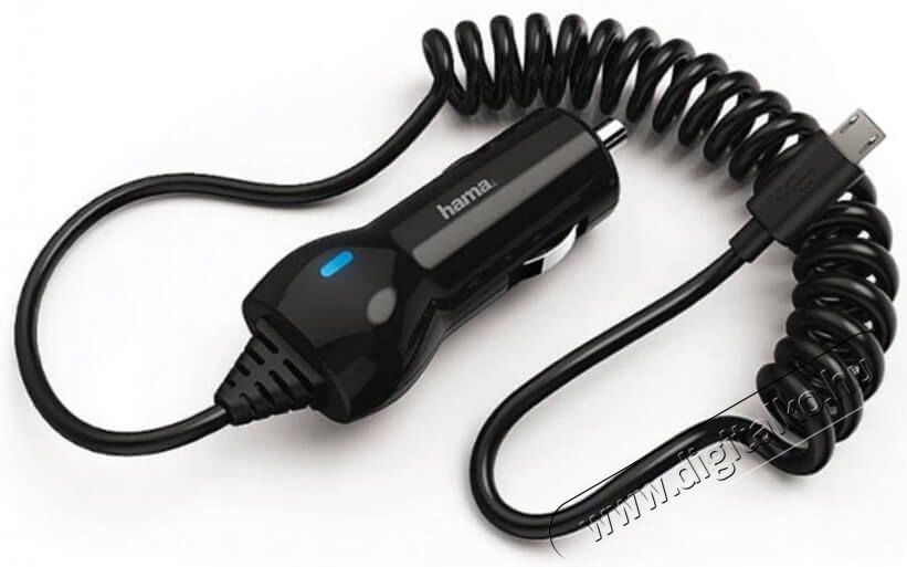 Hama Micro USB-s autós töltő - fekete (183248) Mobil / Kommunikáció / Smart - Mobiltelefon kiegészítő / tok - Hálózati-, autós töltő - 370985