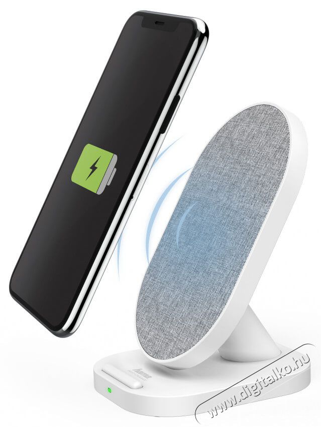 Hama QI-FC-10S Vezeték nélküli mobiltelefon töltő 10W - fehér (188325) Mobil / Kommunikáció / Smart - Mobiltelefon kiegészítő / tok - Hálózati-, autós töltő - 371770