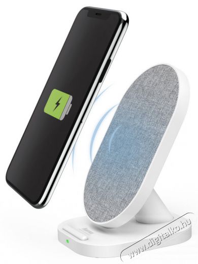 Hama QI-FC-10S Vezeték nélküli mobiltelefon töltő 10W - fehér (188325) Mobil / Kommunikáció / Smart - Mobiltelefon kiegészítő / tok - Hálózati-, autós töltő - 371770