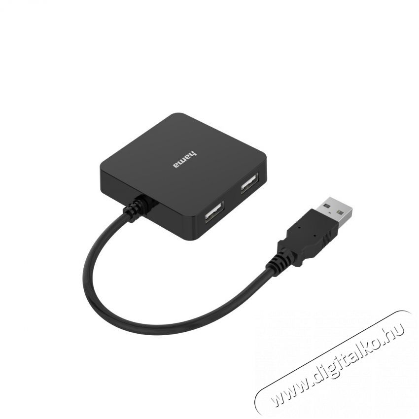 Hama USB 2.0 HUB Buspowered 1:4 V2 USB elosztó - fekete (200121) Iroda és számítástechnika - Számítógép tartozék - USB kábel - 372430