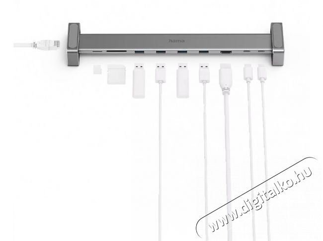 Hama USB dokkoló adapter 9 csatlakozóval (200103) Iroda és számítástechnika - Notebook kiegészítő - USB hub / elosztó - 372433