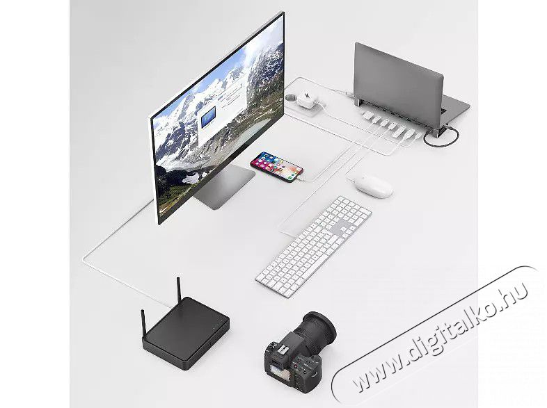 Hama USB dokkoló adapter 9 csatlakozóval (200103) Iroda és számítástechnika - Notebook kiegészítő - USB hub / elosztó - 372433