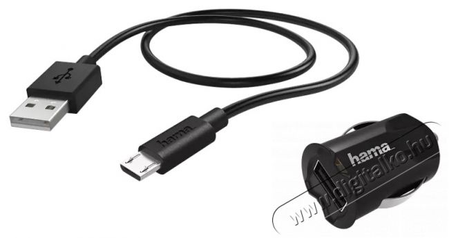 Hama AUTÓS TÖLTŐ USB SZETT MICRO USB PICCO, 2,4A (178380) Autóhifi / Autó felszerelés - Autós töltő / szivargyújtó adapter - 373552