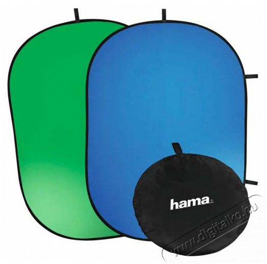 Hama 21570 összecsukható háttér - zöld/kék Fotó-Videó kiegészítők - Háttér - Vászon háttér - 374657