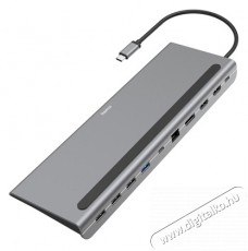 Hama 200100 USB 3.2 TYPE-C, 10IN1 dokkoló adapter Iroda és számítástechnika - Notebook kiegészítő - USB hub / elosztó - 374670