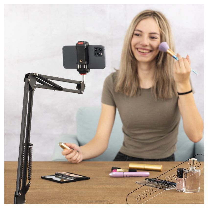 Hama 4652 asztalra szerelhető vlogger kar Fotó-Videó kiegészítők - Állvány - Asztali állvány - 377998