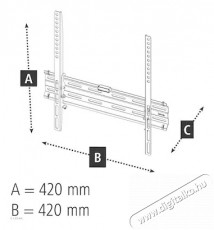 Hama 118104 fali konzol, 1CS, FIX, 400x400, /32-65/ Tv kiegészítők - Fali tartó / konzol - Fali tv tartó - 378480