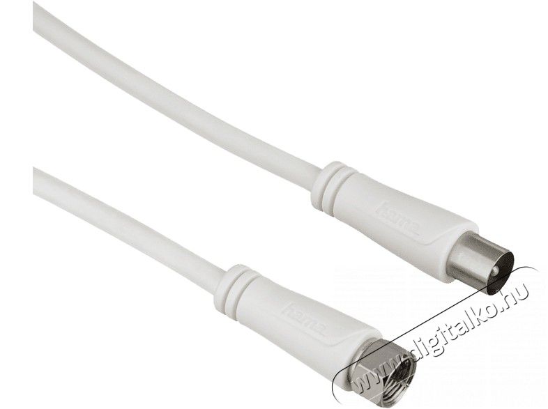 Hama 122433 ST antennakábel F-KOAX, 90dB,3,0M - fehér Tv kiegészítők - Kábel / csatlakozó - Koax antenna kábel - 378502