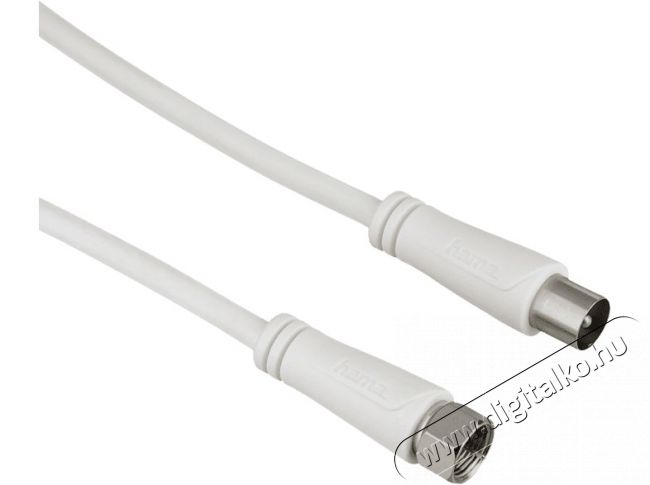 Hama 122433 ST antennakábel F-KOAX, 90dB,3,0M - fehér Tv kiegészítők - Kábel / csatlakozó - Koax antenna kábel - 378502