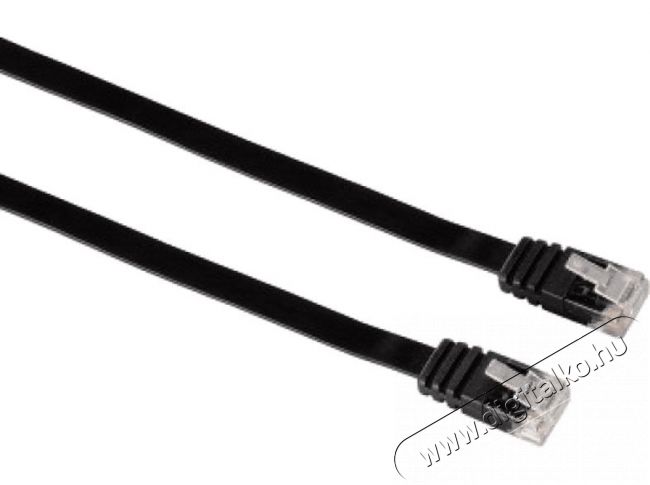 Hama 39608 patchkábel CAT5E LAPOS, 5,0M - fekete Iroda és számítástechnika - Számítógép tartozék - Hálózati kábel - 378515