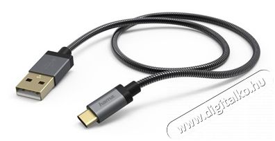 Hama Elite 173636 USB 2.0 Type-C- USB A fekete 1,5m adatkábel Mobil / Kommunikáció / Smart - Mobiltelefon kiegészítő / tok - Kábel / átalakító - 379622
