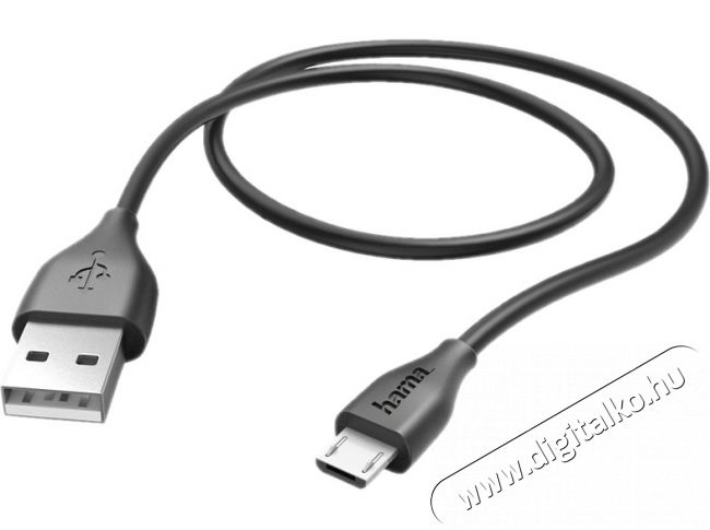 Hama 123578 1,5m micro USB adatkábel - fekete Mobil / Kommunikáció / Smart - Mobiltelefon kiegészítő / tok - Kábel / átalakító - 379765