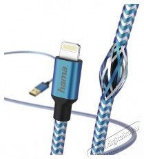 Hama 178300 Reflective 1,5m Lightning adatkábel - kék Mobil / Kommunikáció / Smart - Mobiltelefon kiegészítő / tok - Hálózati-, autós töltő - 379826