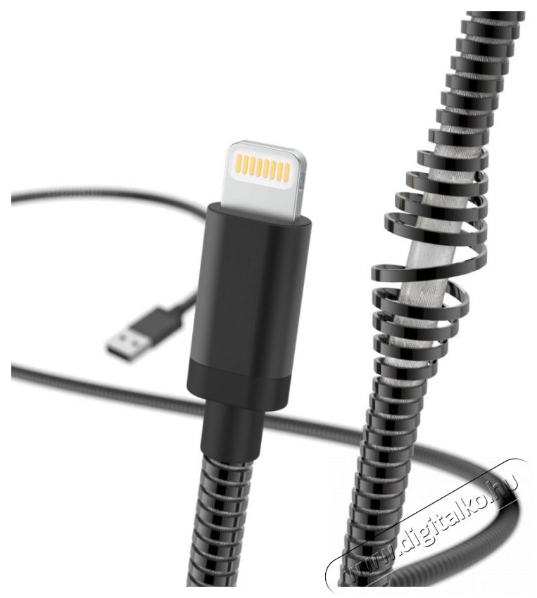 Hama 183339 Metál 1,5m Lightning > USB-A adatkábel - fekete Mobil / Kommunikáció / Smart - Mobiltelefon kiegészítő / tok - Kábel / átalakító - 379835