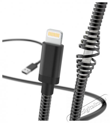 Hama 183339 Metál 1,5m Lightning > USB-A adatkábel - fekete Mobil / Kommunikáció / Smart - Mobiltelefon kiegészítő / tok - Kábel / átalakító - 379835