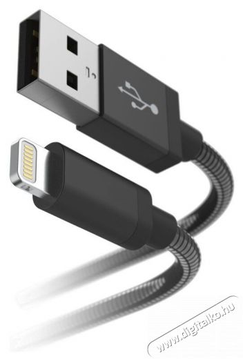 Hama 183339 Metál 1,5m Lightning > USB-A adatkábel - fekete Mobil / Kommunikáció / Smart - Mobiltelefon kiegészítő / tok - Kábel / átalakító - 379835
