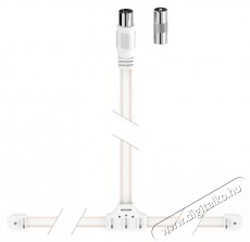 Hama 205218 FIC 1,5m FM antenna kábel - fehér Tv kiegészítők - Kábel / csatlakozó - Koax antenna kábel - 379869