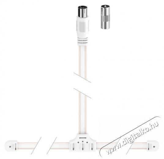 Hama 205218 FIC 1,5m FM antenna kábel - fehér Tv kiegészítők - Kábel / csatlakozó - Koax antenna kábel - 379869