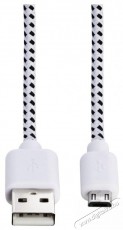 Hama micro USB - USB A 1m fehér szövet adatkábel Iroda és számítástechnika - Egyéb számítástechnikai termék - 387892