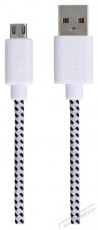 Hama micro USB - USB A 1m fehér szövet adatkábel Iroda és számítástechnika - Egyéb számítástechnikai termék - 387892