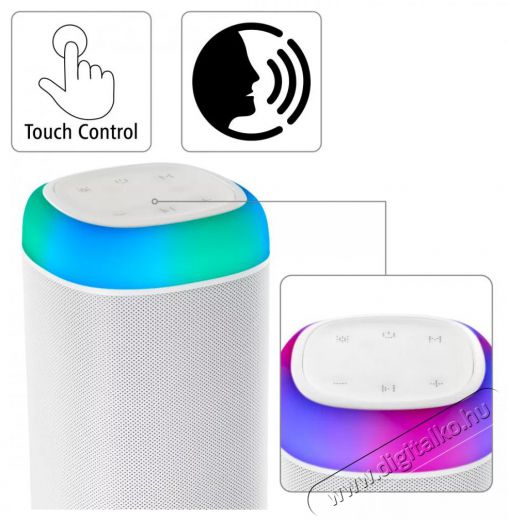 Hama BLUETOOTH HANGSZÓRÓ SHINE 2.0, 30W, RGB LED, FEHÉR (188229) Audio-Video / Hifi / Multimédia - Hordozható, vezeték nélküli / bluetooth hangsugárzó - Hordozható, vezeték nélküli / bluetooth hangsugárzó - 399221