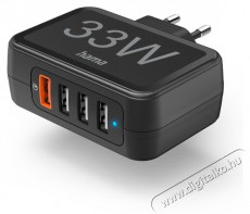 Hama E3 Hálózati töltő USB 4X (1XQC3.0, 3XUSB-A), 33W (201629) Mobil / Kommunikáció / Smart - Mobiltelefon kiegészítő / tok - Hálózati-, autós töltő - 399205