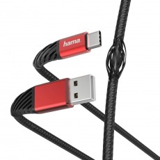 Hama adatkábel USB type-C extreme 1,5m, fekete-piros (187218) Mobil / Kommunikáció / Smart - Mobiltelefon kiegészítő / tok - Kábel / átalakító - 403618
