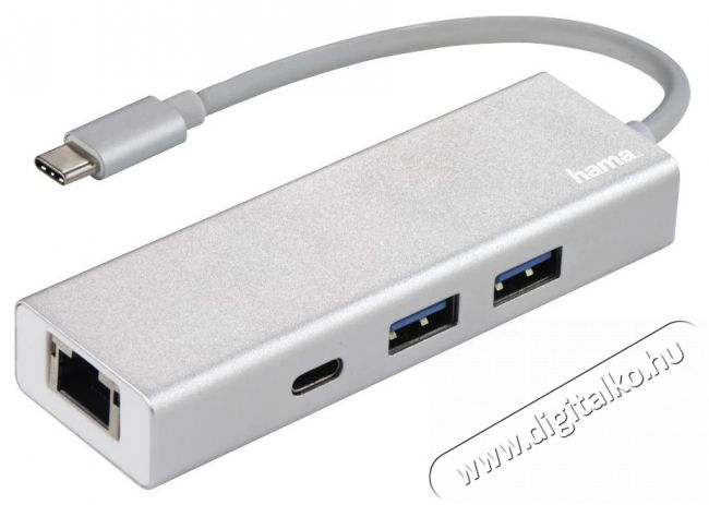 Hama USB 3.2 GEN1 TYPE-C HUB (2 USB, 1 USB TYPE-C) +LAN (200108) Tv kiegészítők - Kábel / csatlakozó - USB kábel - 399209